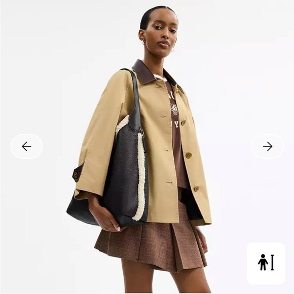 Coach Brooklyn Shoulder Bag 39 New Black/Shearling - Picture 2 of 5